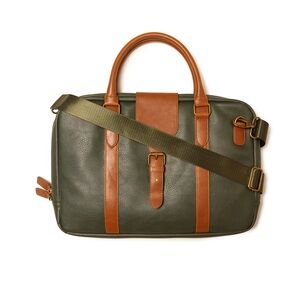 Sophisticated Green and Brown Men's Briefcase
